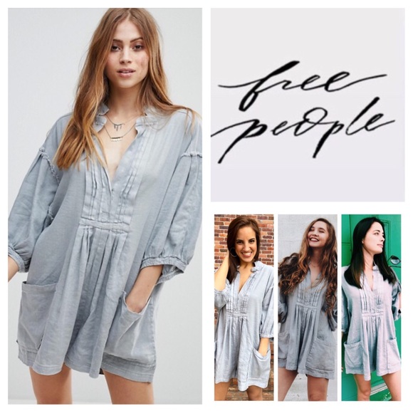 Free People Pants - Free People Blue Romper